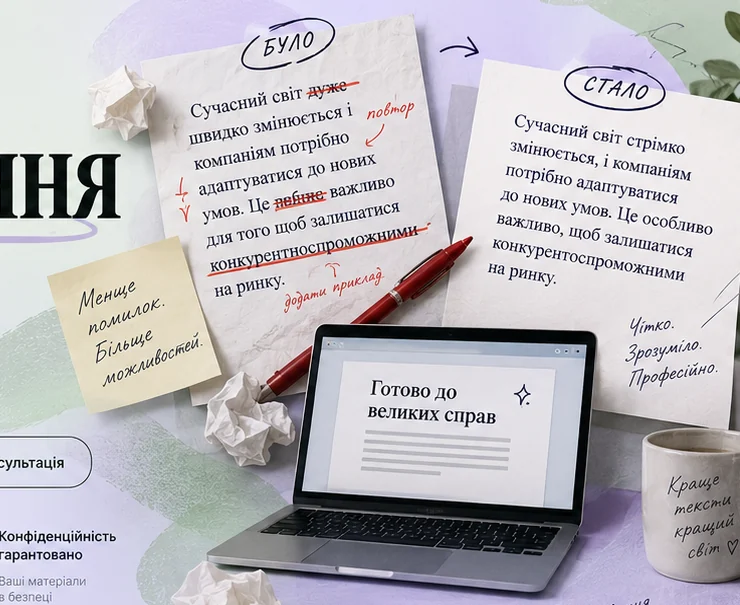 Редагування — приклад роботи та результат