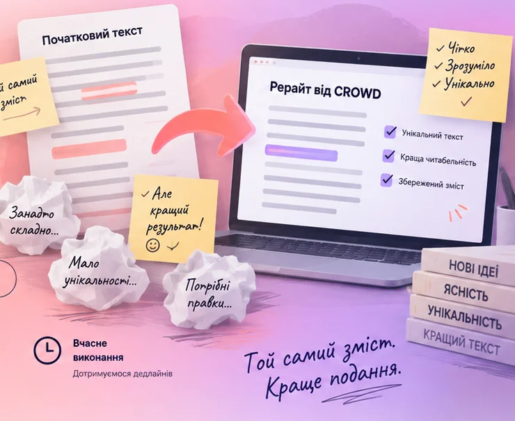 Рерайт — приклад роботи та результат