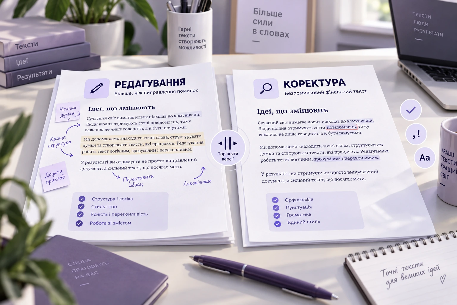 Редагування та коректура тексту: у чому різниця і що краще замовити
